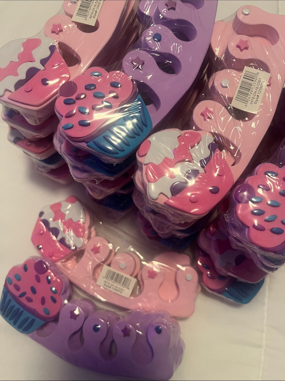 Pink & Purple Fun Spa Toe Separators (You get a set of five) (4 Sets Available)